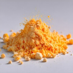 Cerium Oxide Powder Macro Showing Bright Orange Ultrafine Particles Industrial Material Science Texture