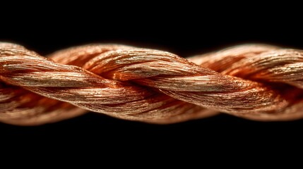Close up twisted pair copper wires separated for testing electrical communication network technology infrastructure analysis
