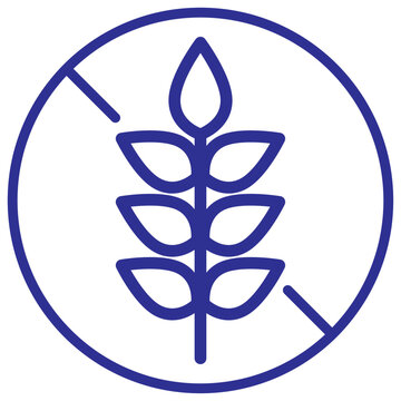 Gluten-free pictogram icon, zero gluten. Ideal for informative and educational nutritional materials
