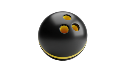 Black and Yellow Bowling Ball