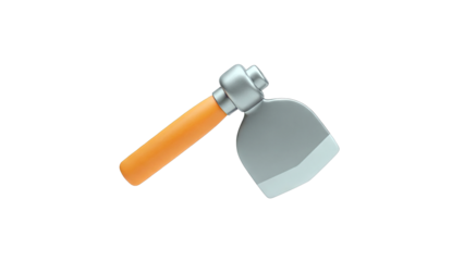 3D Render of an Axe with Orange Handle