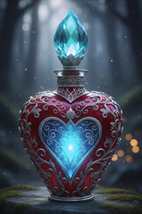 Heart-shaped diamond engagement