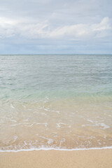 Queens Beach / Kapiolani Park Beach, Waikiki bay, Honolulu, Oahu, Hawaii. Pacific Ocean.
