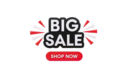 Big Sale Promotional Graphic with Shop Now Button
