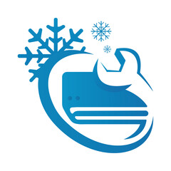 Air Conditioner Repair Service Logo Icon