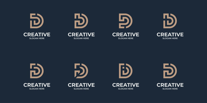 Creative initials letter D monogram collection