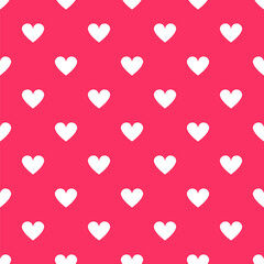 Pink hearts vector seamless pattern