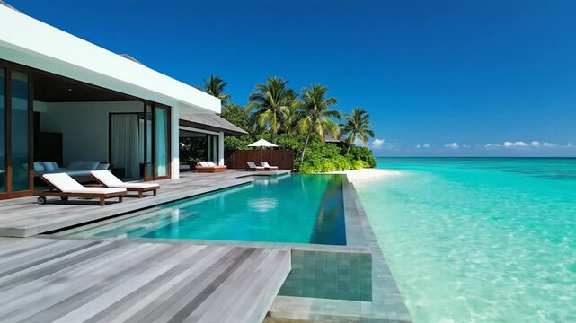Luxury Beach Villa in Maldives - A Tropical Paradise Getaway.