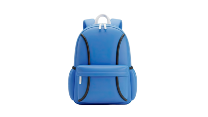 Blue Backpack with Black Trim
