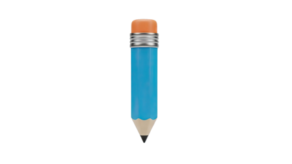 Blue Pencil with Orange Eraser