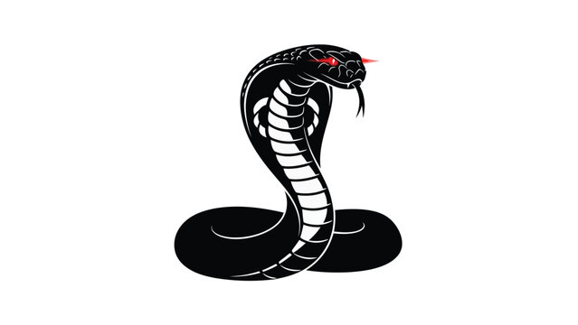 snake in vector form red eye