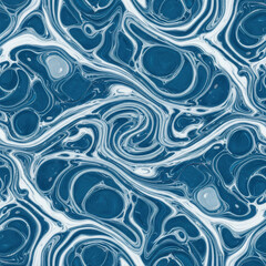 Blue Liquid Marble Abstract Texture for Modern Acrylic Background