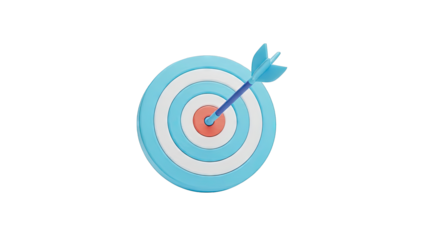 3D Render of a Target with an Arrow in the Bullseye