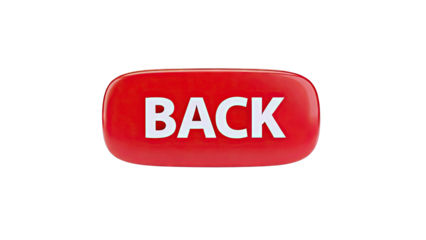 3D Red 'BACK' Button