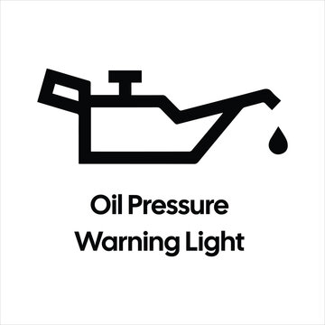 Oil Pressure Warning Light Icon &ndash; Oil Can with Droplet Symbol &ndash; High Quality Vectorial Stock Image