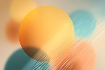 Abstract composition featuring blurred colorful circles and soft gradient backgrounds.