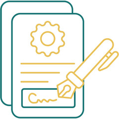 Fototapeta premium Signature Logo Icon