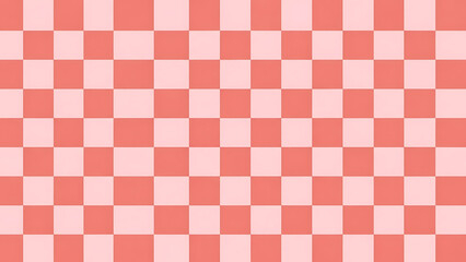Salmon and Pink Checkerboard Pattern Background, Two Color Square Texture