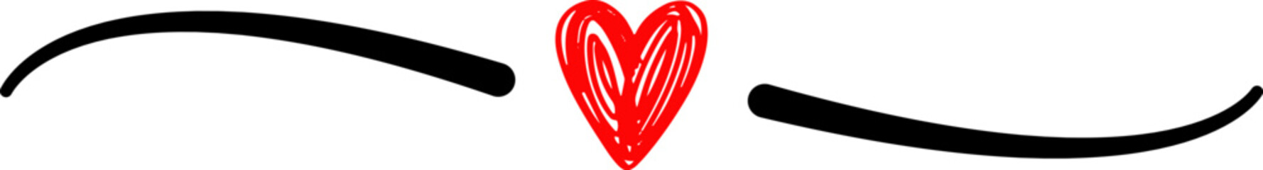 Abstract red heart and black heartbeat waveform