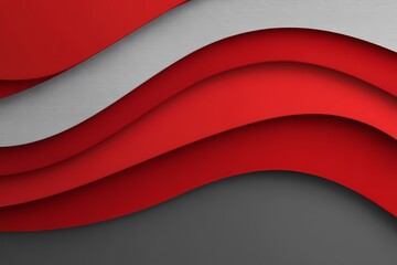 Abstract wave pattern featuring red and gray colors with smooth contours.
