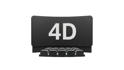 4D Cinema Icon with Seats