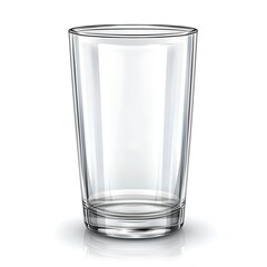 Empty Clear Drinking Glass