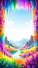 Prismatic Surge &ndash; Rising Color Spectrum Abstract Background