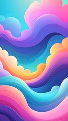 Chromatic Waves &ndash; Colorful Abstract Spectrum Flow Background