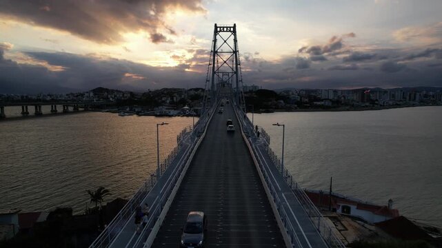 Sunset em Florianopolis centro