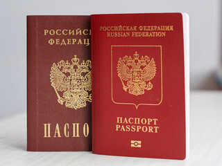 Russian Passport and International Travel Document Duo