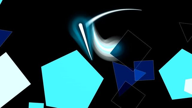 Futuristic Neon Abstract Shapes Motion Background
