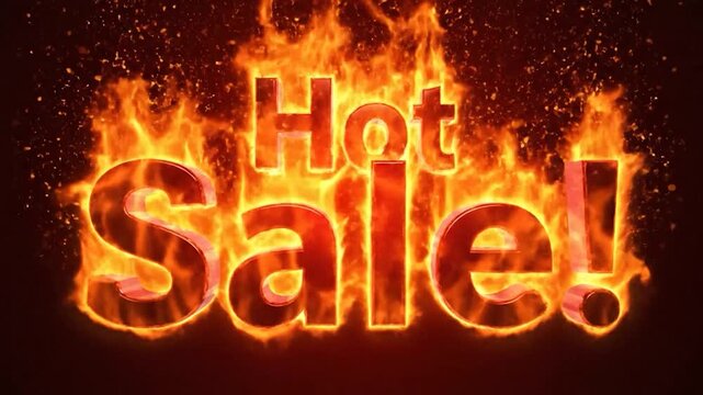 Hot Sale Promotion with Fire Effect for Marketing Campaigns.