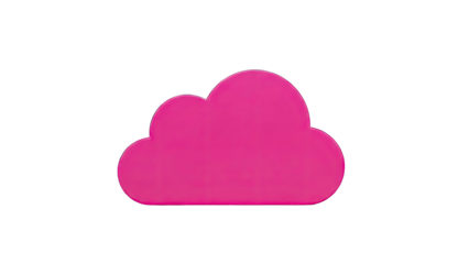 Bright Pink Cloud Shape