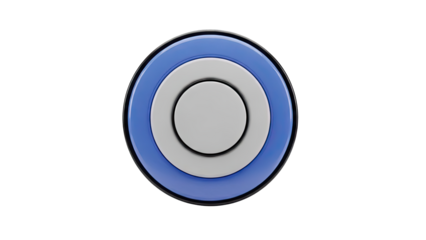 Concentric Circles with Blue and Gray Rings