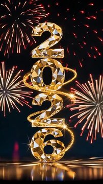 Luxurious gold crystal year featuring traditional knots and antique coins.