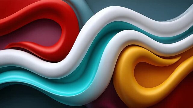 Colorful Abstract Waves: A vibrant display of flowing, abstract waves in an array of bold colors create a dynamic and visually stimulating design.