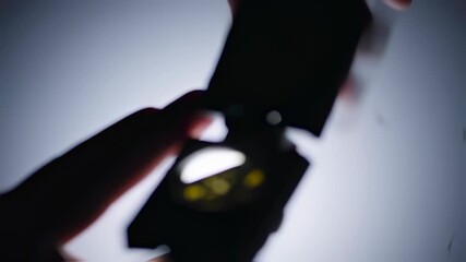 Navigating the Unknown - A Close-Up of a Handheld Compass.