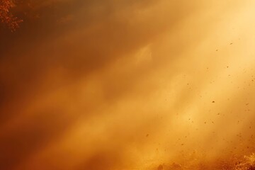 Golden Autumn Forest Light with Floating Dust