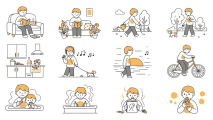 A person engaged in various everyday activities and hobbies.