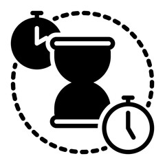 timer icon, glyph icon style