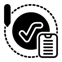 check list icon, glyph icon style