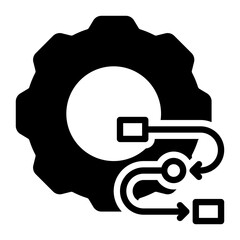 workflow icon, glyph icon style