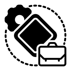 work icon, glyph icon style