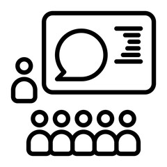 video icon, line icon style