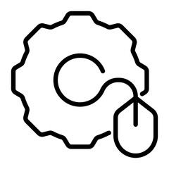 virus icon, line icon style