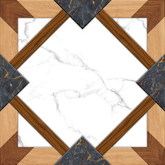 decorative wood pattern with white marble background