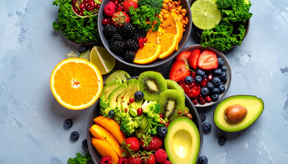 Healthy Vegetarian Bowl with Fresh Ingredients