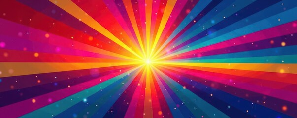 Vibrant sunburst, radiating lines Six color variations , pattern, background, starburst