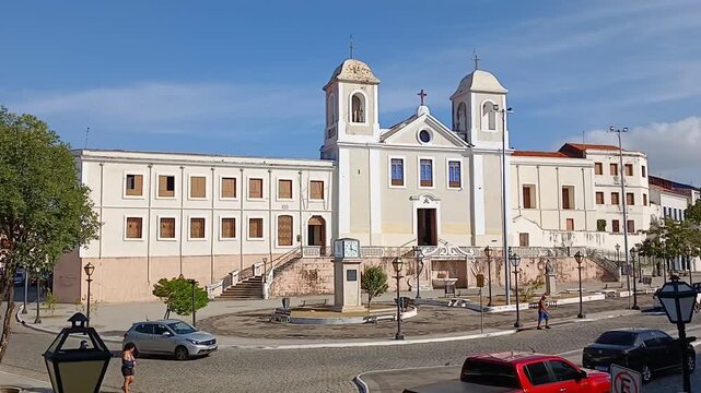 Convent and Church of Our Lady of Mount Carmel, belonging to the Capuchin Order, located in Jo&atilde;o Lisboa Square, in S&atilde;o Lu&iacute;s, Maranh&atilde;o, Brazil.