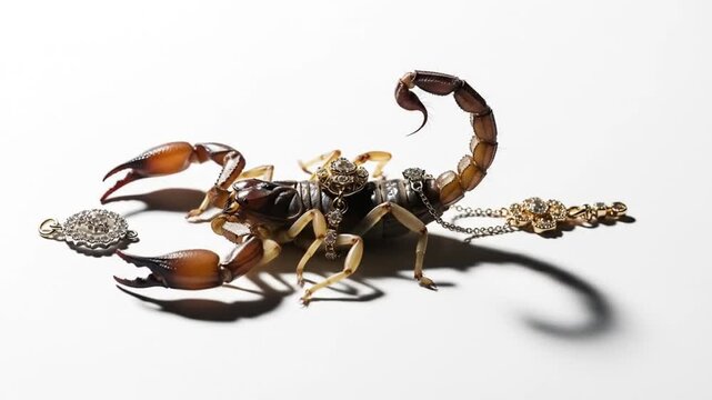 The Scorpion's Jewels: A Surreal and Intriguing Visual Exploration of Nature and Luxury